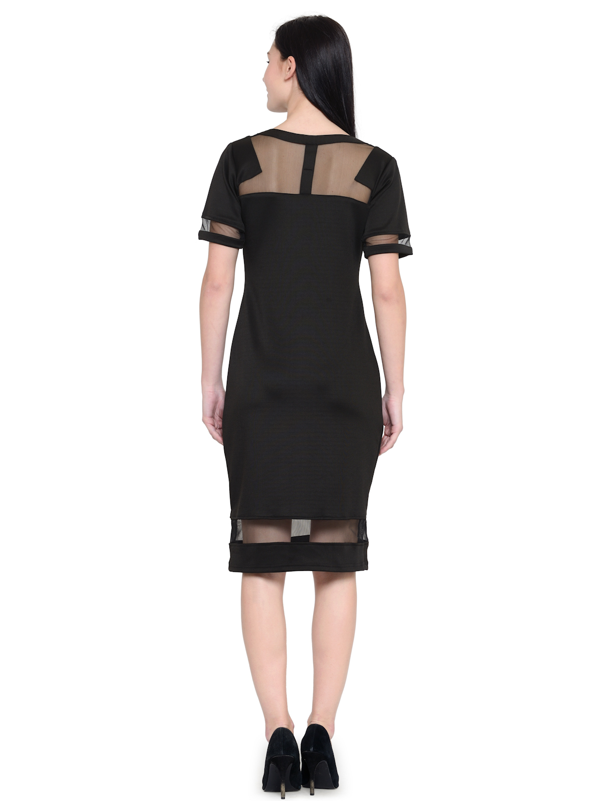 Fool Me Once Black Midi Dress